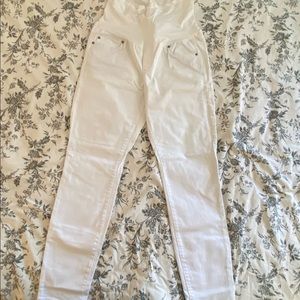 Gap 31r white maternity skinny jeans {full panel}